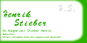 henrik stieber business card